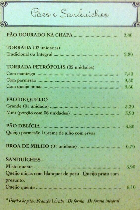 Café HUM - Ipanema cardápio