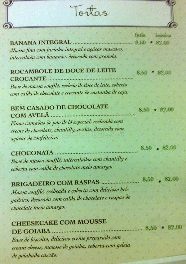 Café HUM - Ipanema cardápio