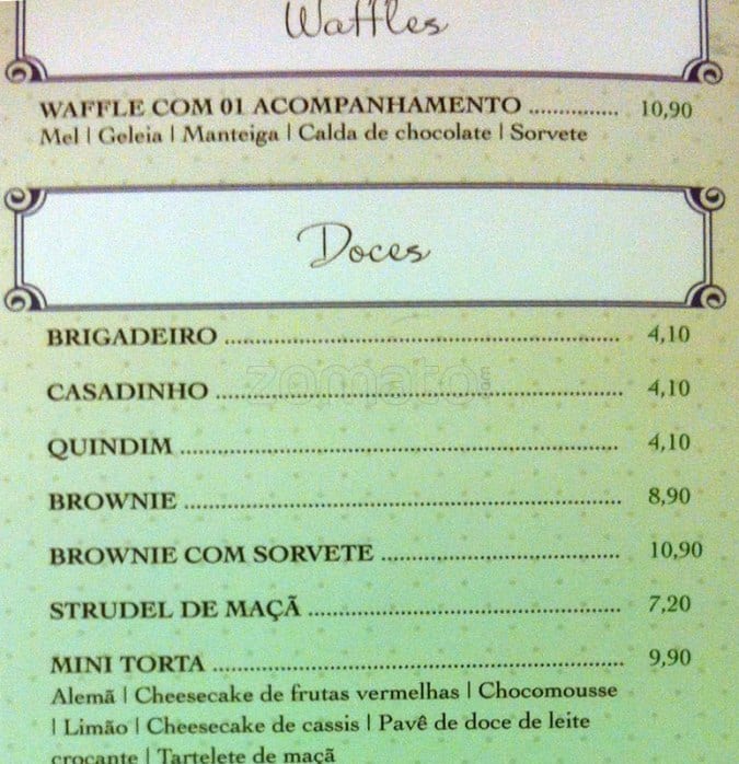 Café HUM - Ipanema cardápio