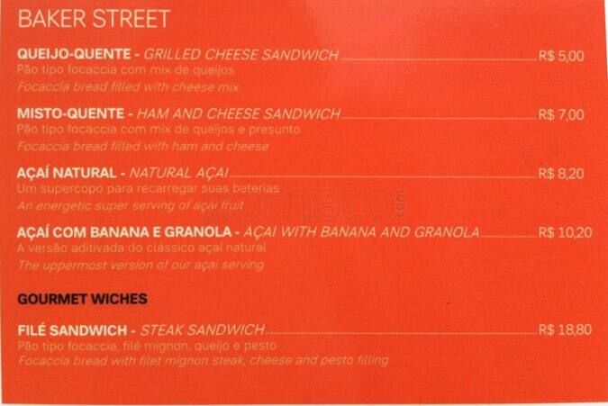 Rio Nextel cardápio