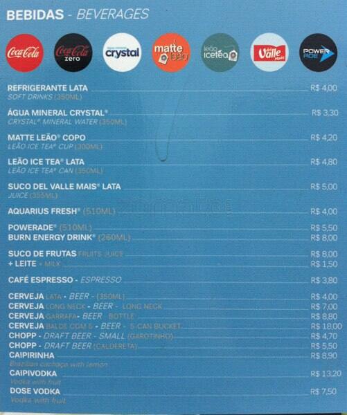 Rio Nextel cardápio