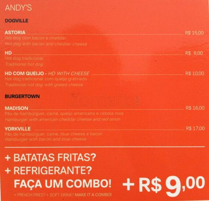 Rio Nextel cardápio