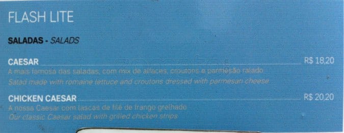 Rio Nextel cardápio