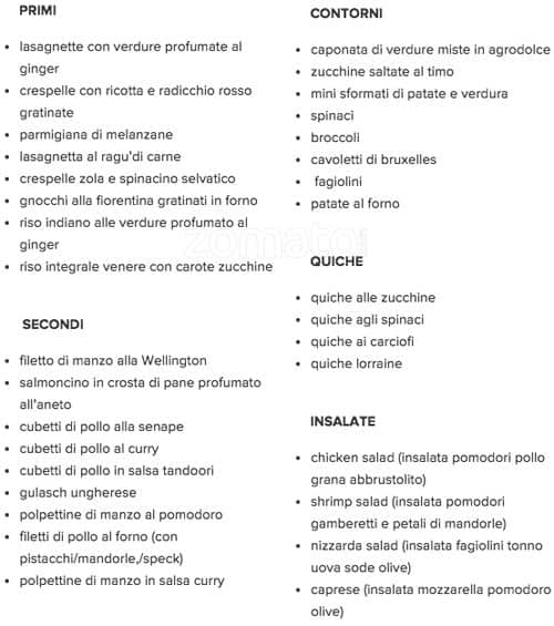 Menu di Calù Milano 