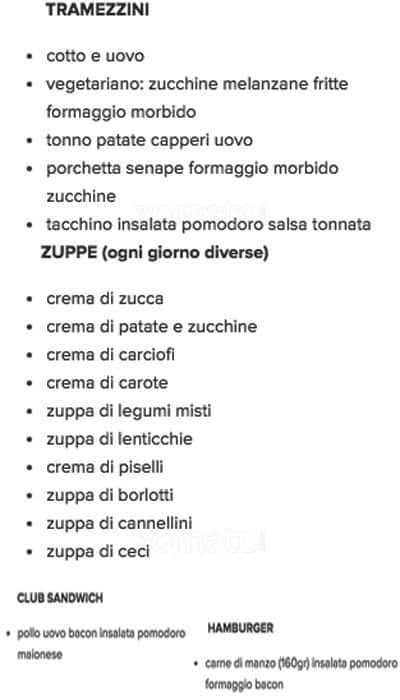 Menu di Calù Milano 