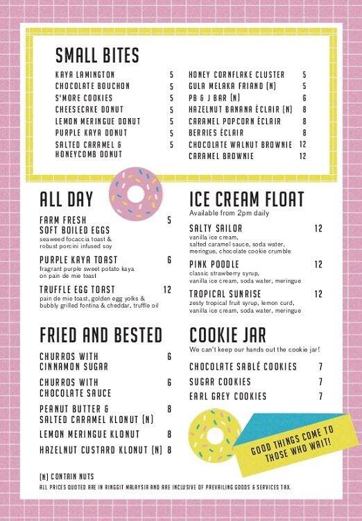 Ben's Bake Shop Menu, Menu for Ben's Bake Shop, Jalan Dutamas, Kuala