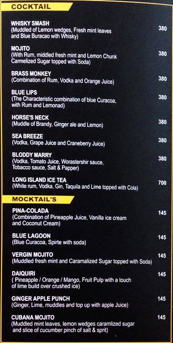 High Spirits -Pub & Grille menu