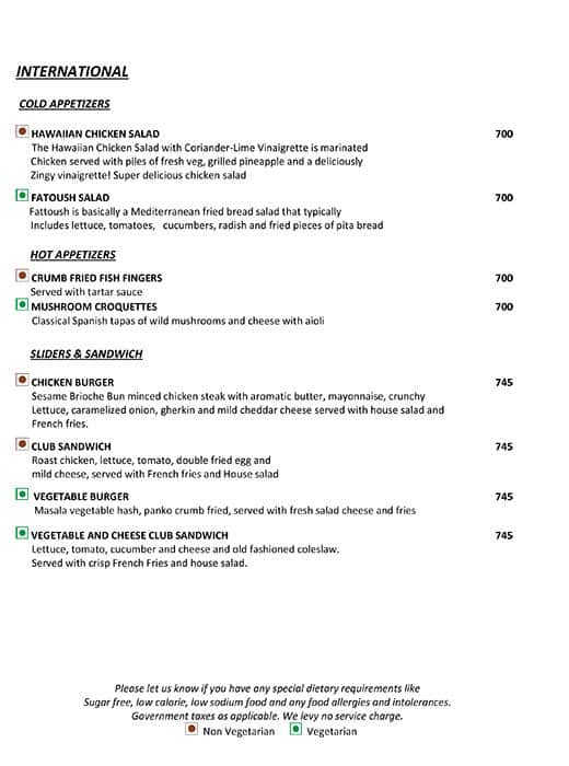 Menu of Sampan - The Suryaa New Delhi, New Friends Colony, New Delhi