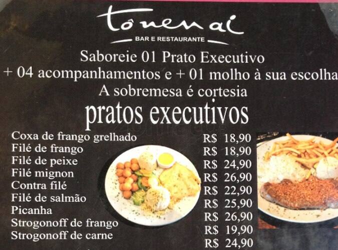 Tô Nem Aí cardápio