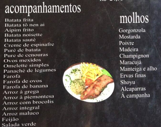 Tô Nem Aí cardápio