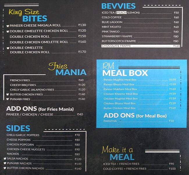 Rolls Mania menu
