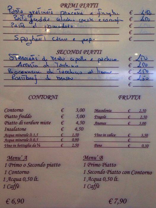Menu di T&T Caffetteria 