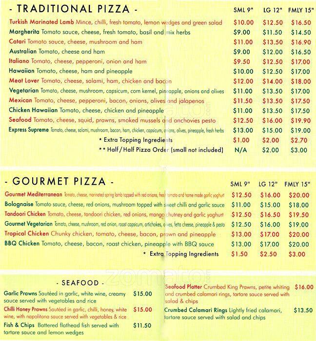 Kebap Pizza Pasta Express Menu Urbanspoon/Zomato