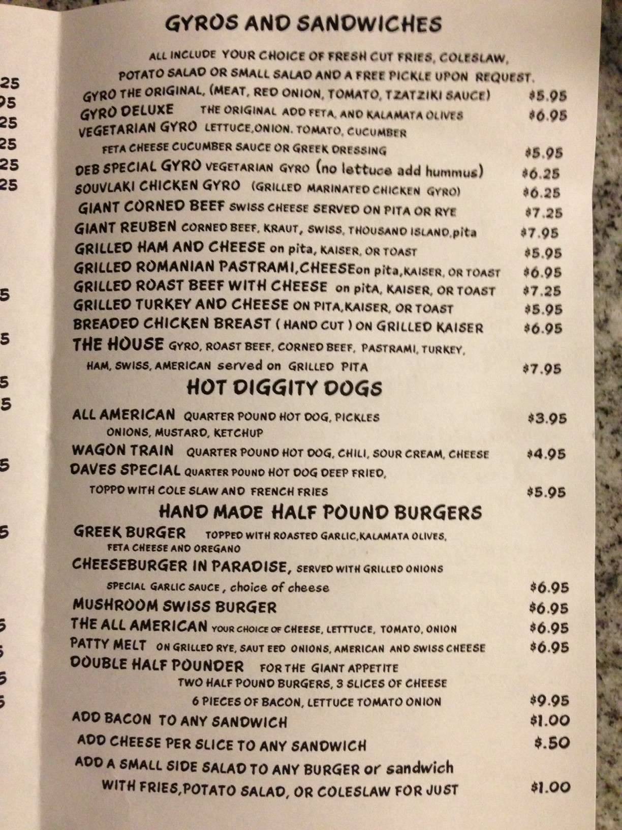 Menu at The Greek House Grille restaurant, Wickliffe