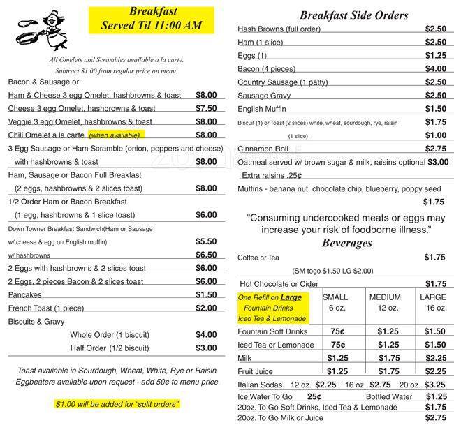 Hillsboro Pharmacy menu, Menu restauracji Hillsboro Pharmacy, Hillsboro