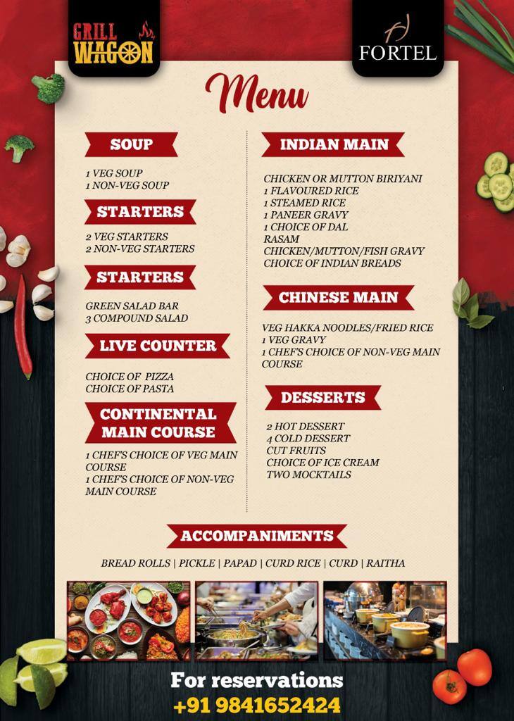 Menu of Grill Wagon, Egmore, Chennai