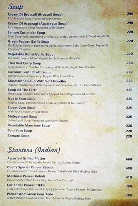 Menu of Aroma - The Ambience Hotel, Shivaji Nagar, Pune