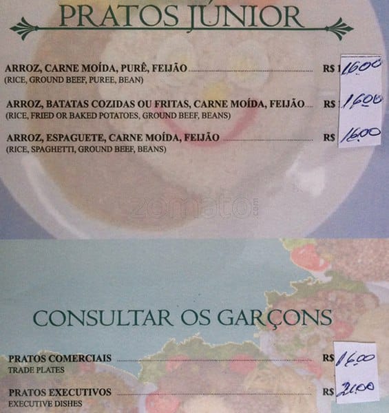 Xodó do Paço cardápio