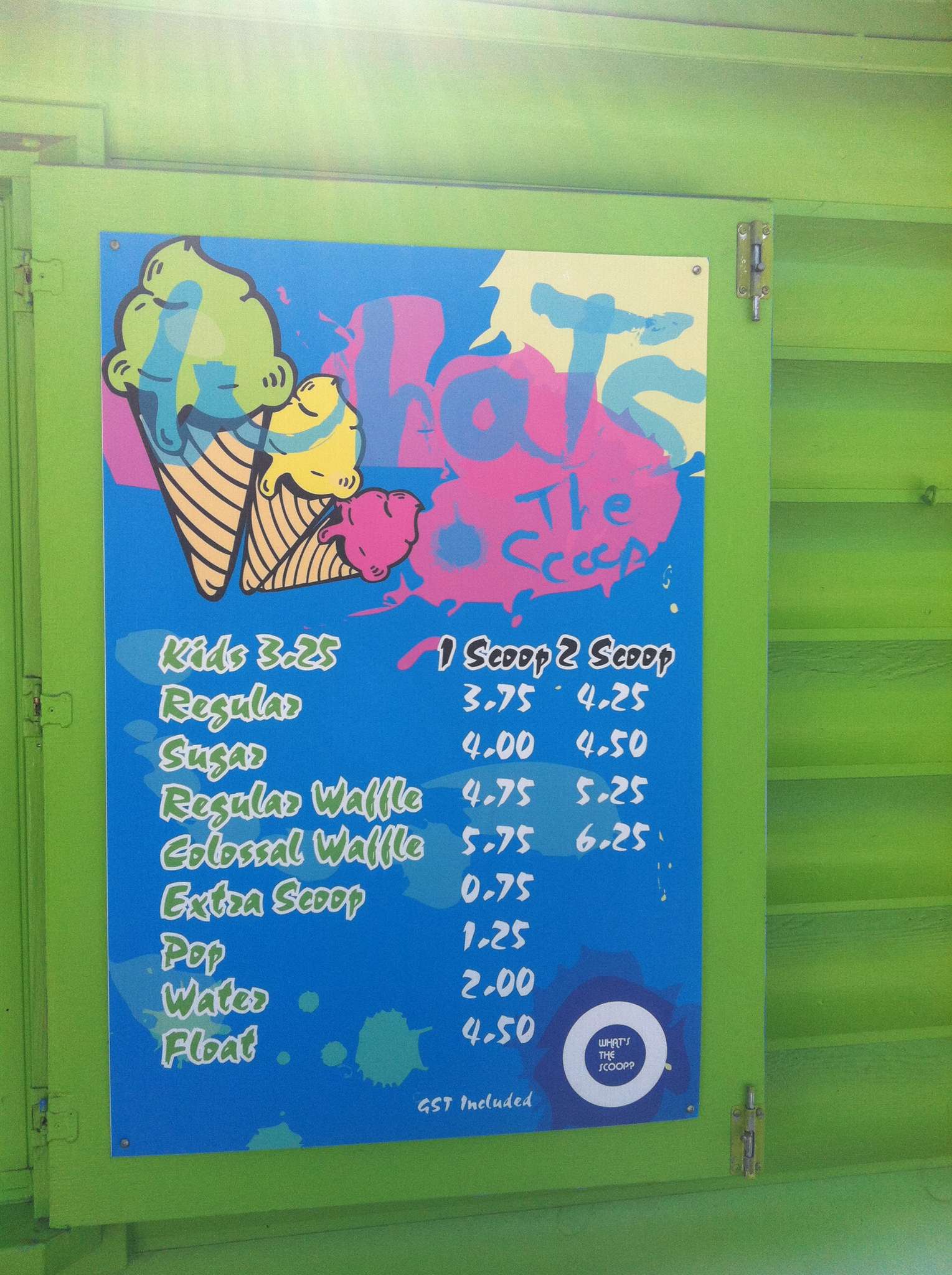 Menu at What's The Scoop restaurant, Edmonton