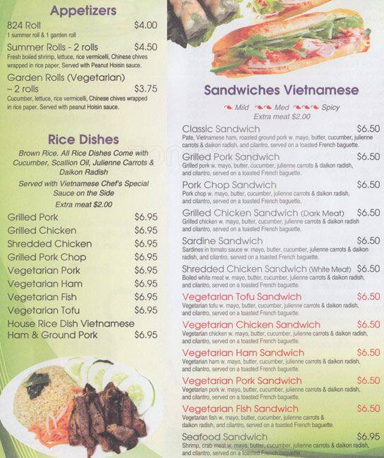 Banh Mi Place Menu, Menu for Banh Mi Place, Prospect Heights, New York