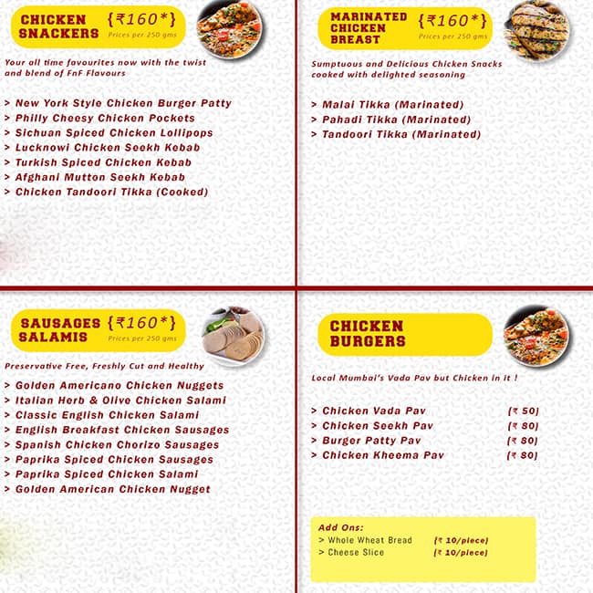 Menu of Fowls & Fish, Chembur, Mumbai