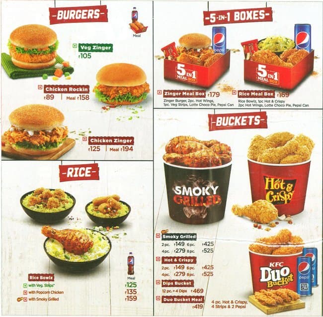 KFC Menu, Menu for KFC, Khopat, Thane West, Mumbai - Zomato