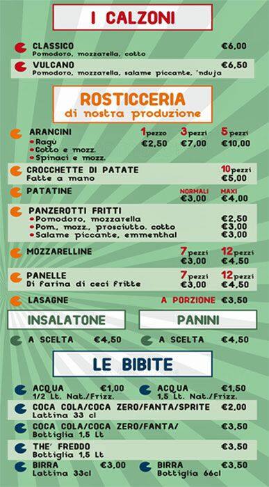 Menu di Ciapa Pizza 