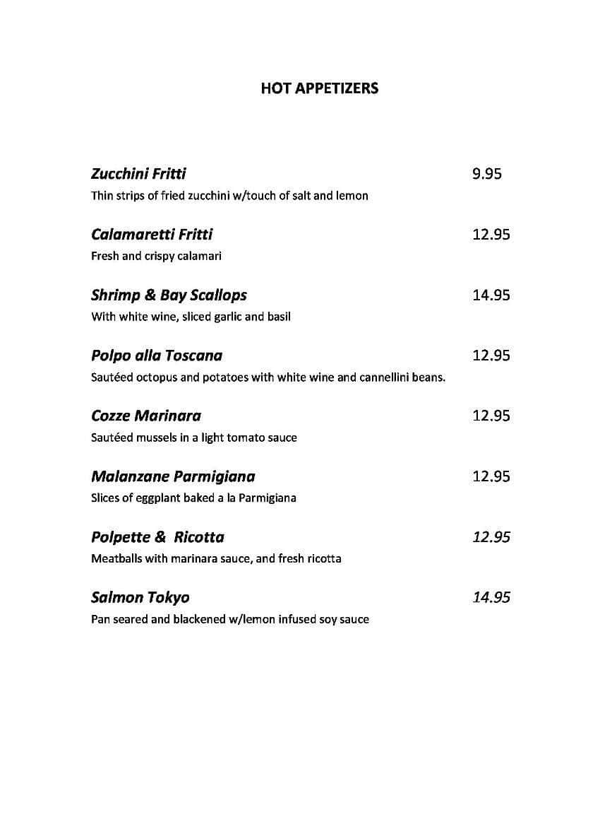 Cafe Prima Pasta Menu, Menu for Cafe Prima Pasta, Miami Beach, Miami