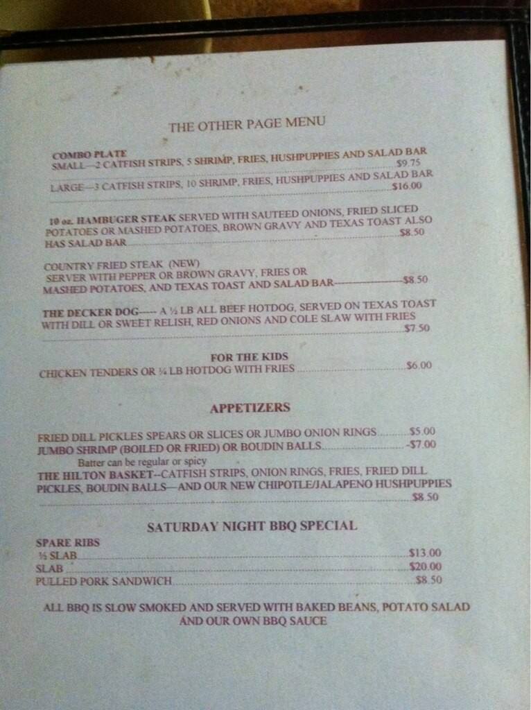 Whistlestop TocOLeen Menu, Menu for Whistlestop TocOLeen, Wiggins