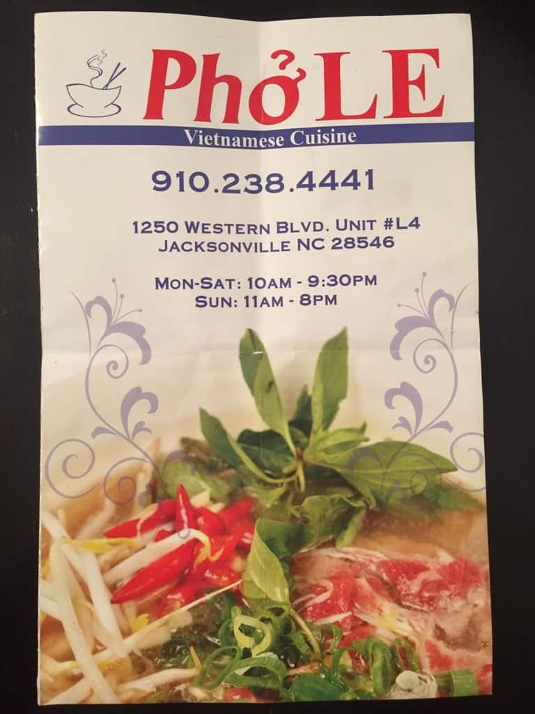 Pho le menu menu for pho le jacksonville jacksonville urbanspoon