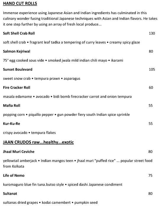 JAAN at the Penthouse - Sofitel Dubai Downtown Menu - Zomato