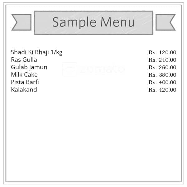Aggarwal Bikaneri Sweets menu