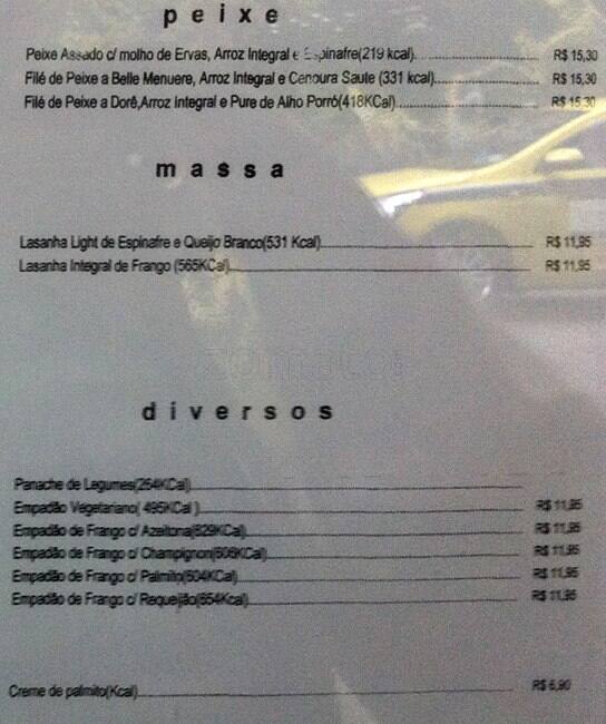 Empório Saúde cardápio