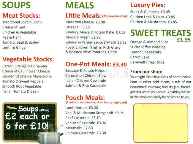 Menu at 1901 Deli restaurant, Glasgow