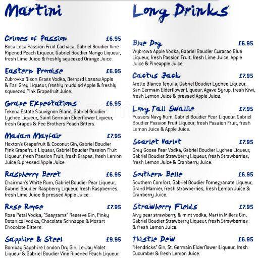 Blue Dog Menu, Menu for Blue Dog, City Centre, Glasgow - Zomato UK