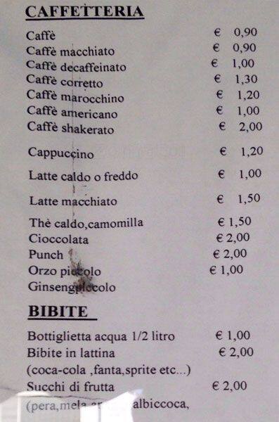 Menu di Bar Mario 