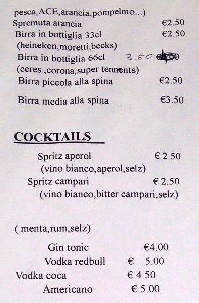 Menu di Bar Mario 