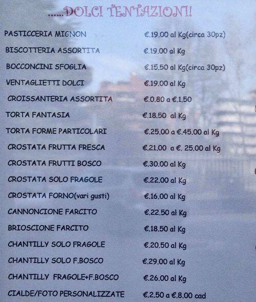 Menu di Milanopane 