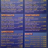 Arabian Kebab Menu Menu For Arabian Kebab Castel Giubileo Roma