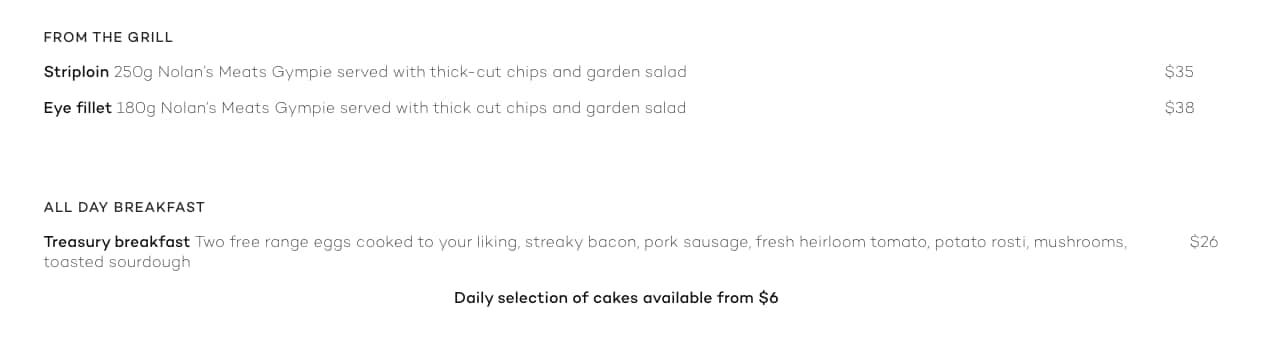 Menu at Ryan's On The Park Bar and Restaurant, Brisbane City, 130 ...