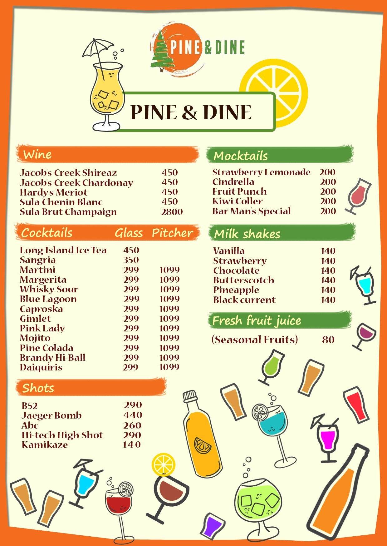 Pine & Dine Menu, Menu for Pine & Dine, Hitech City, Hyderabad Zomato