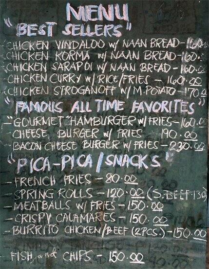 Sarapoi menu