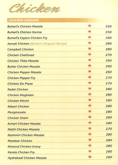 Buhari menu