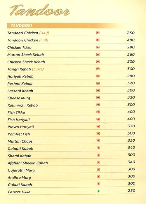 Buhari menu