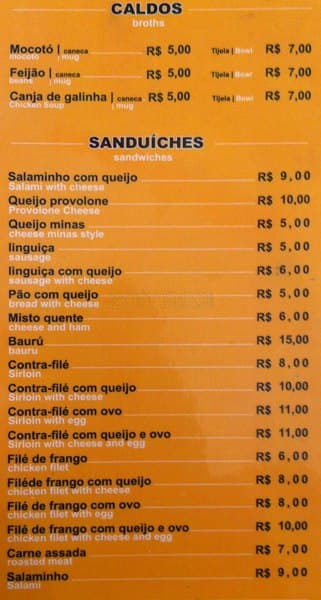 Boteco Benfica cardápio