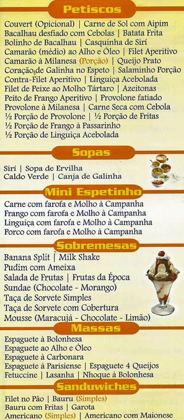 Garota Bonsucesso Bar E Restaurante cardápio