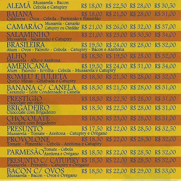Garota Bonsucesso Bar E Restaurante cardápio