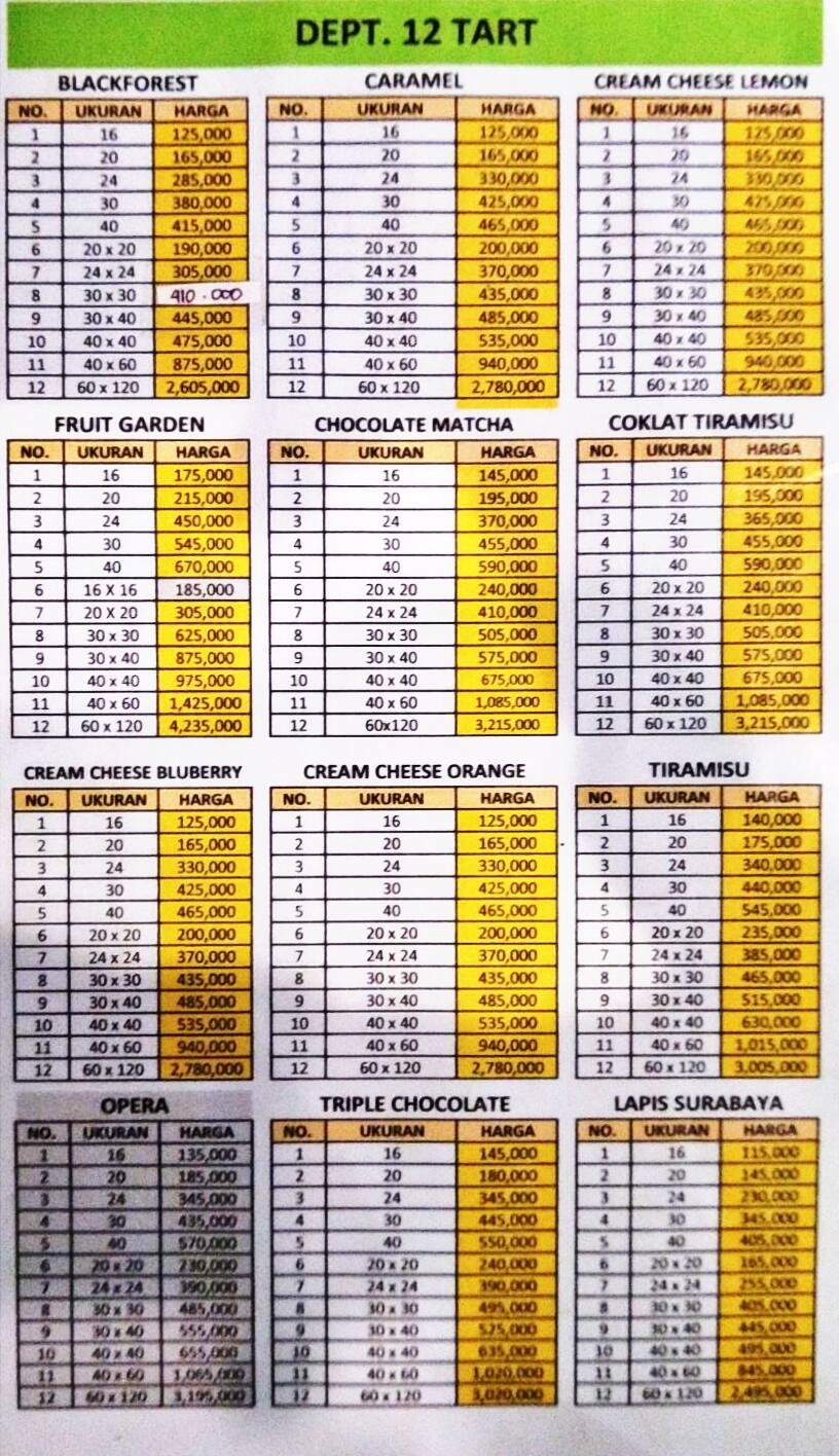 D Cika Cakes Bakery Menu Menu Untuk D Cika Cakes Bakery Bekasi Timur Bekasi