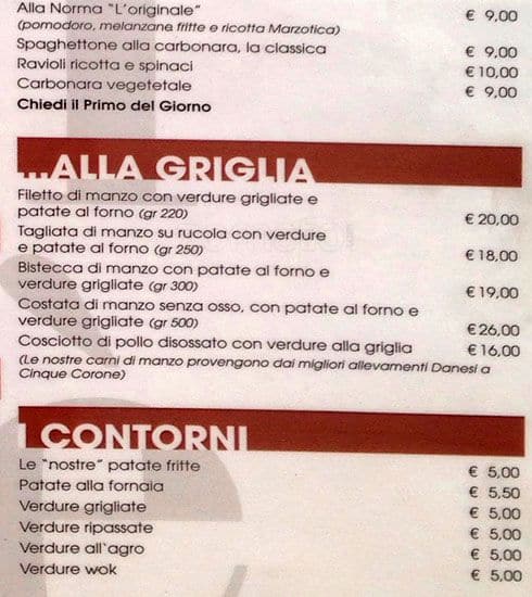 Menu di Crilè 