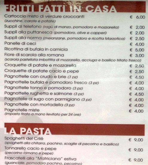 Menu di Crilè 